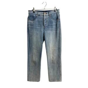 Express Jeans Womens 6 Regular Blue Light Wash High Waisted Straight Ankle